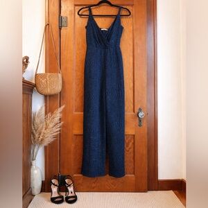 Francesca's Collections Midnight Blue Jumpsuit